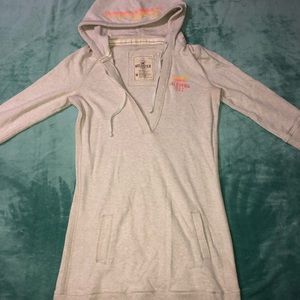 Hollister pull over tunic length hoodie medium